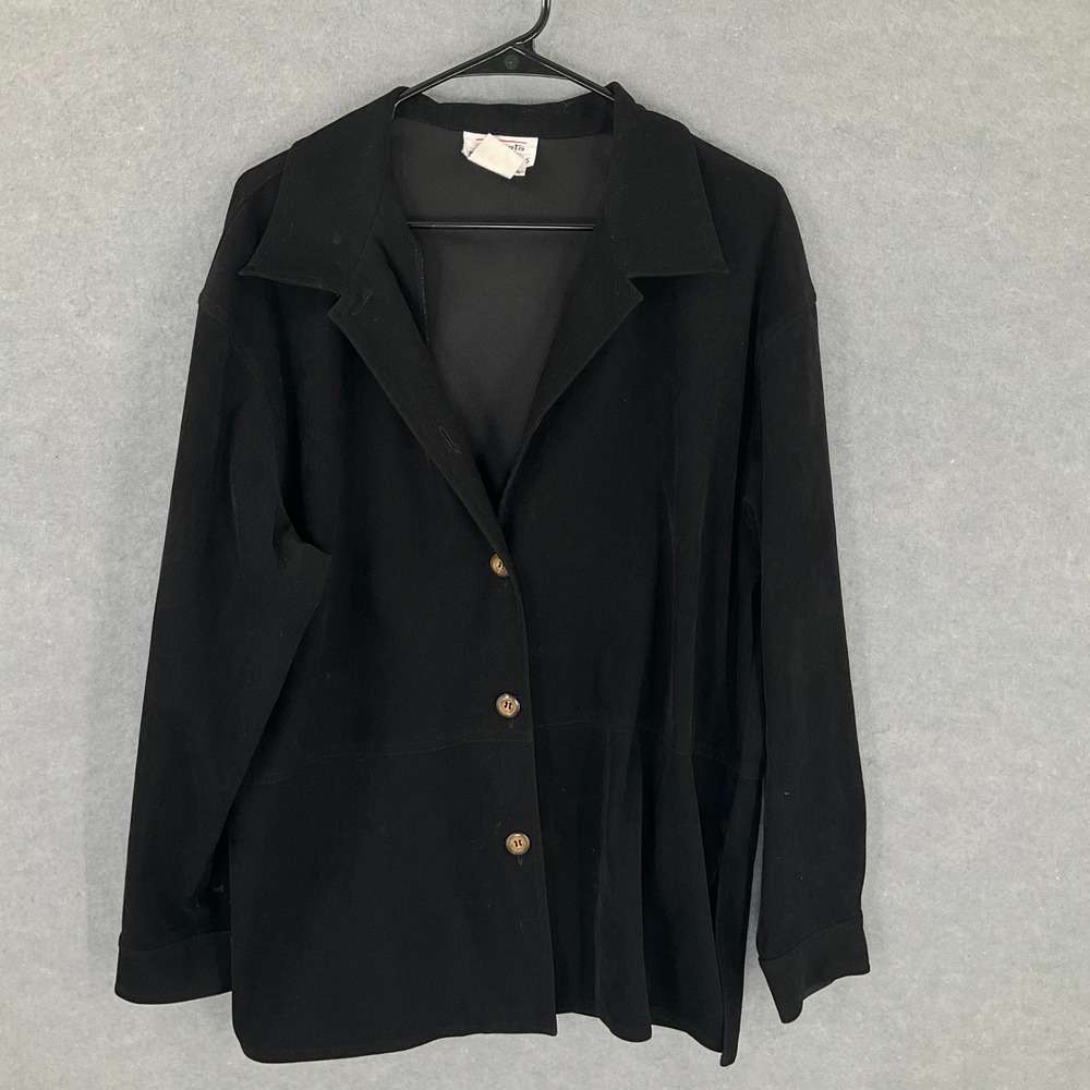 Talbots Petites Black Blazer Womens Sz L Jacket Career Work Office‎ Business